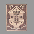 Sweet Home with Hand Wooden Keyholder