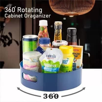 360° Rotating Organizer Tray/Kitchen Organizer/Multi- Function Rotating Tray/Cosmetics Organizer (Multicolor) - Clever Nest
