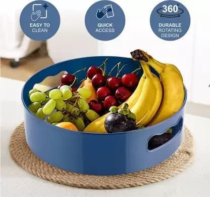 360° Rotating Organizer Tray/Kitchen Organizer/Multi- Function Rotating Tray/Cosmetics Organizer (Multicolor) - Clever Nest