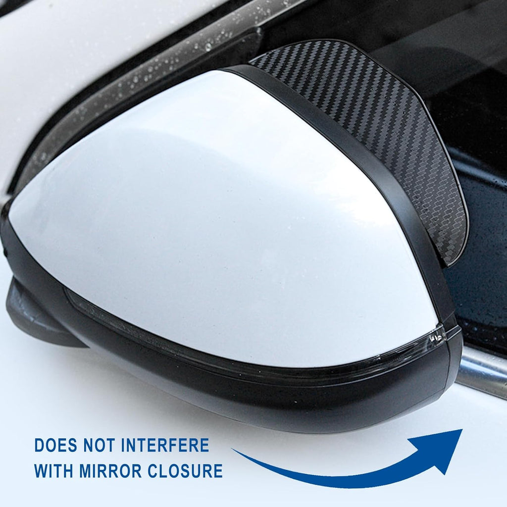 Carbon Fibre Rearview Mirror Rain Cover – Universal Fit for All Cars