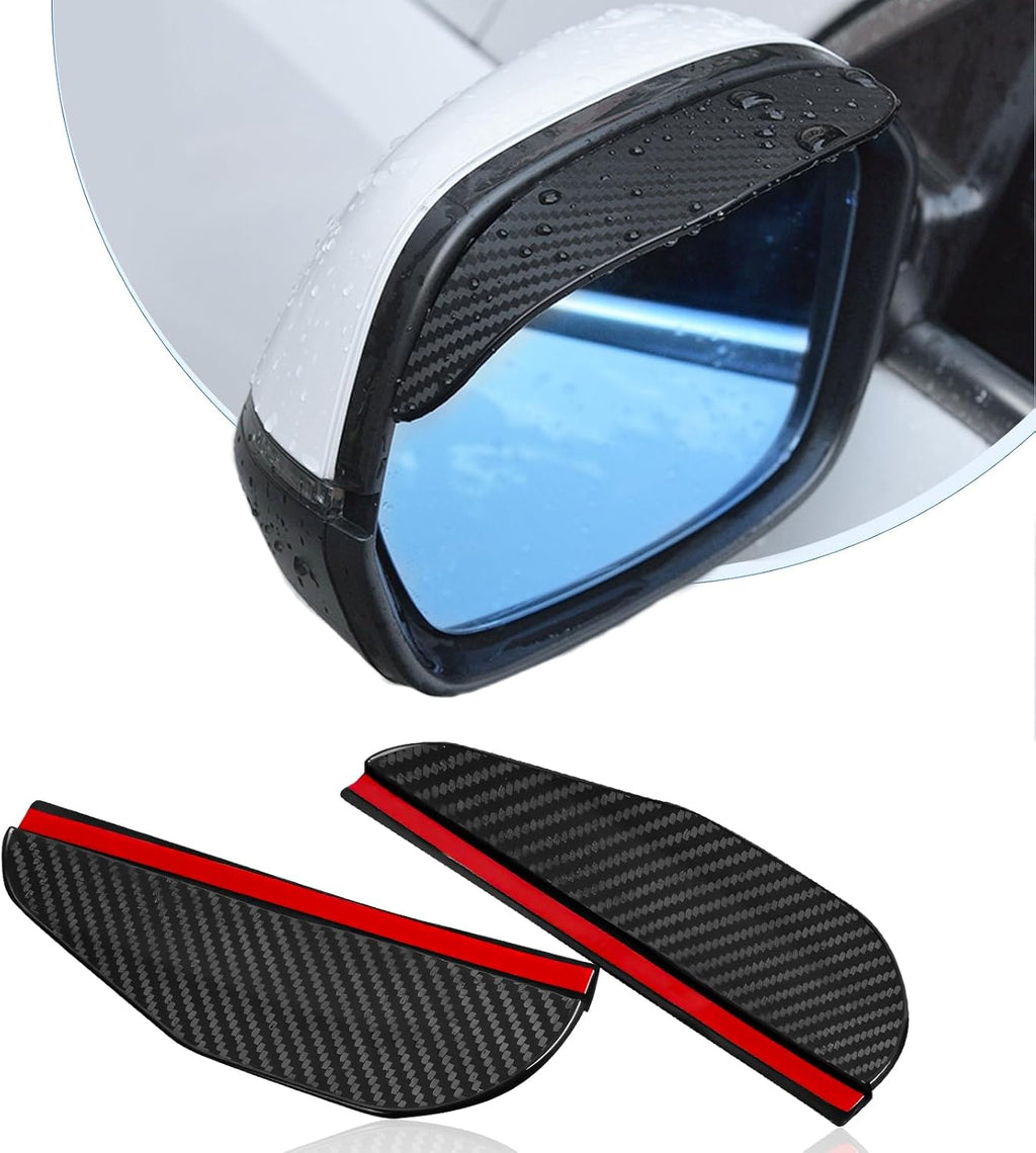 Carbon Fibre Rearview Mirror Rain Cover – Universal Fit for All Cars