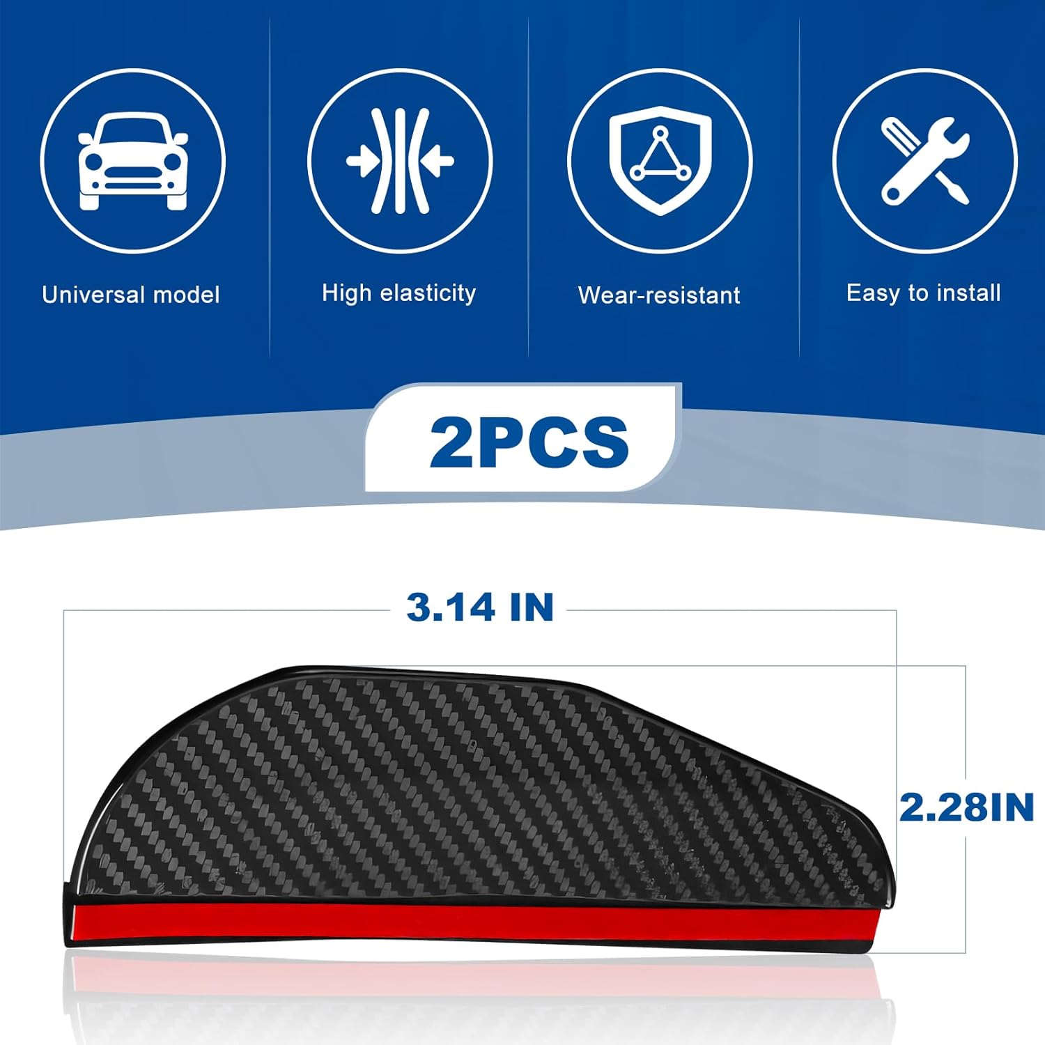 Carbon Fibre Rearview Mirror Rain Cover – Universal Fit for All Cars