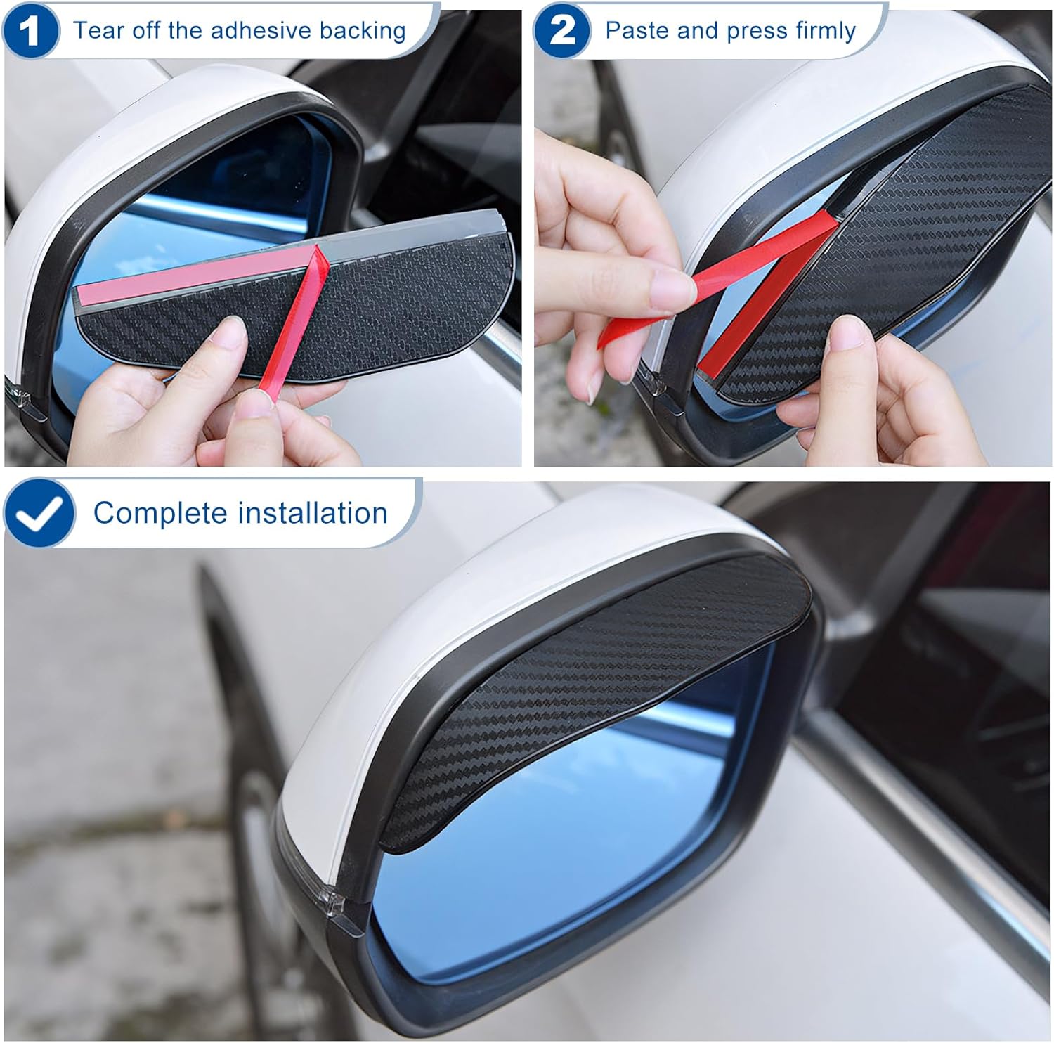 Carbon Fibre Rearview Mirror Rain Cover – Universal Fit for All Cars