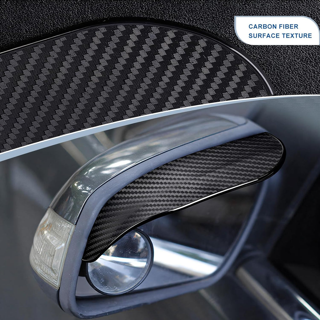 Carbon Fibre Rearview Mirror Rain Cover – Universal Fit for All Cars