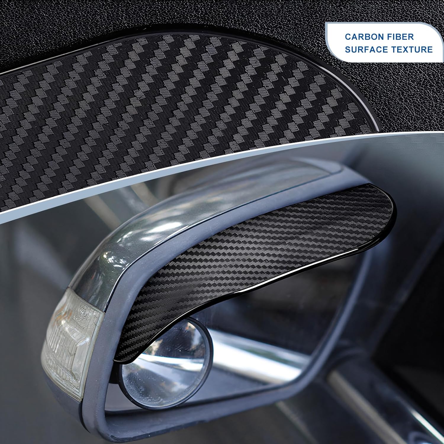 Carbon Fibre Rearview Mirror Rain Cover – Universal Fit for All Cars