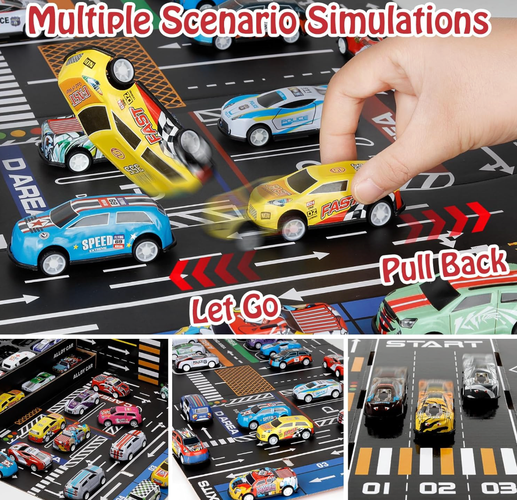 Pull Back Car Set Toy (48 pcs)