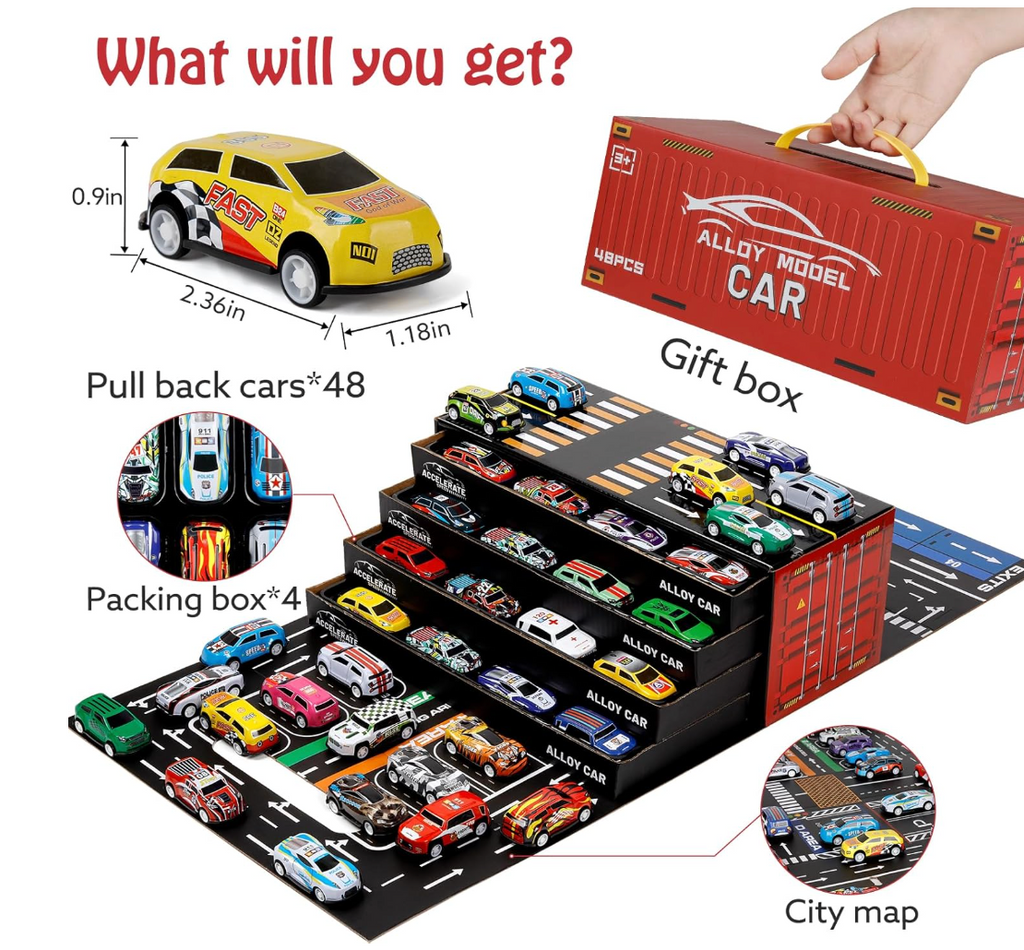 Pull Back Car Set Toy (48 pcs)