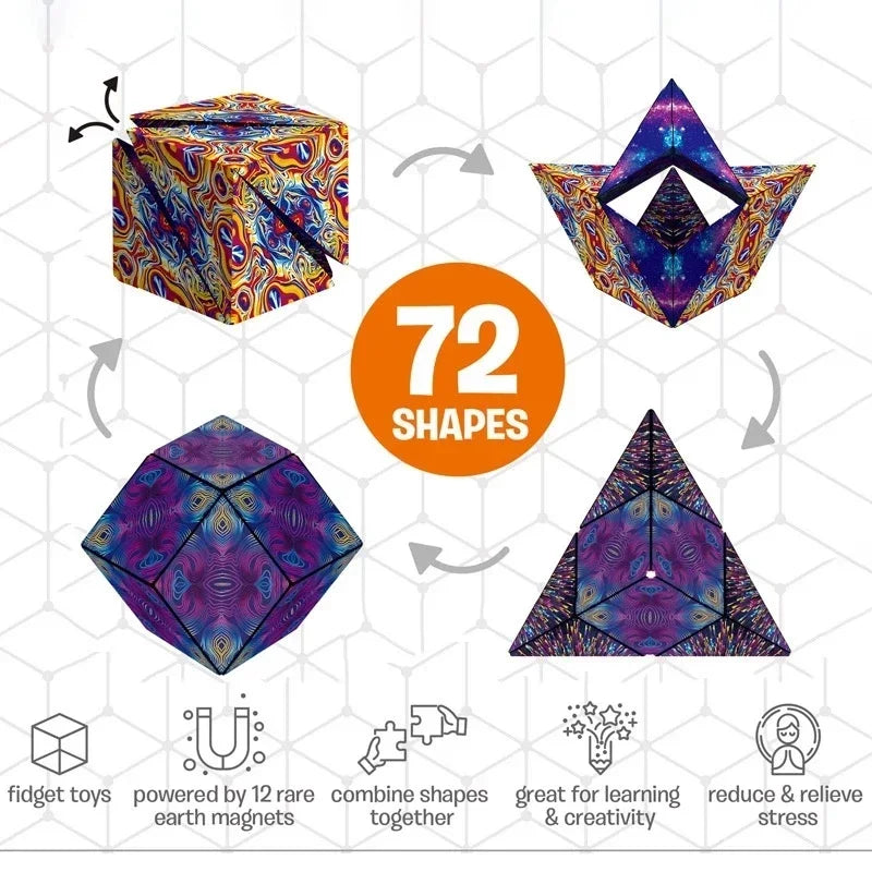 Magic Cube Shape Shifting Puzzle Box for Kids