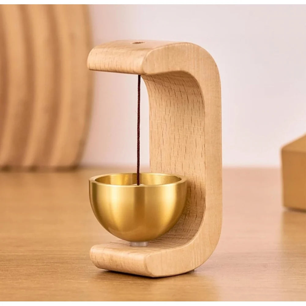 Self-Adhesive Magnetic Doorbell (Gold) | No Drilling Required | Easy Peel & Stick Installation | Premium Gold Finish for Home & Shops