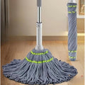 Microfiber Twist Mop for Floor Cleaning – No-Touch Wringer, Pack of 2 (Grey)