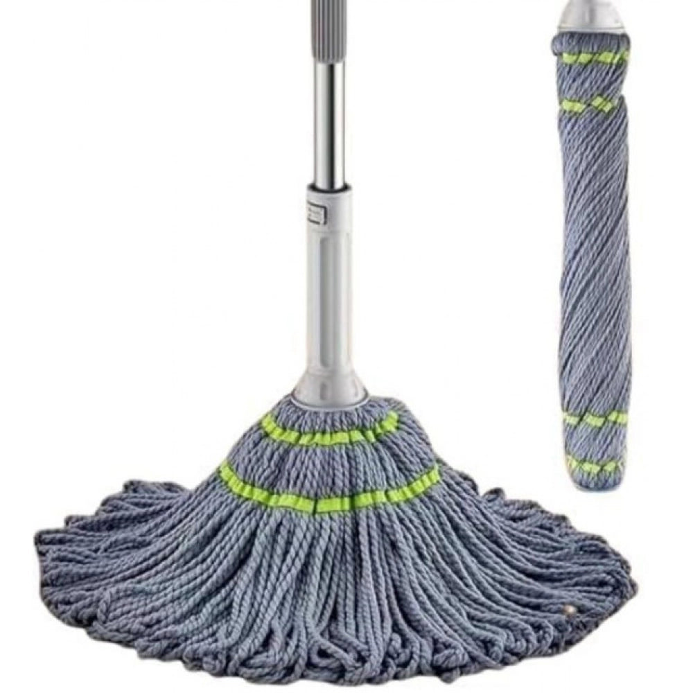 Microfiber Twist Mop for Floor Cleaning – No-Touch Wringer, Pack of 2 (Grey)