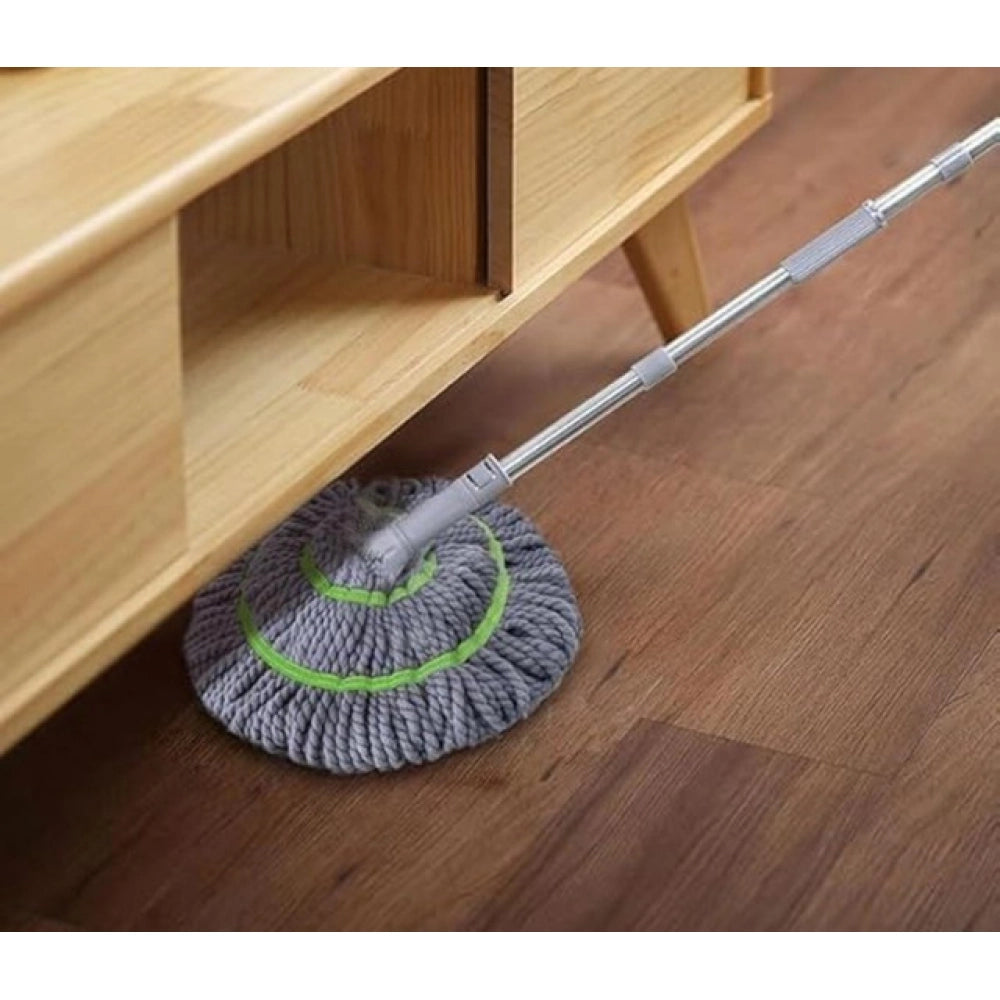 Microfiber Twist Mop for Floor Cleaning – No-Touch Wringer, Pack of 2 (Grey)