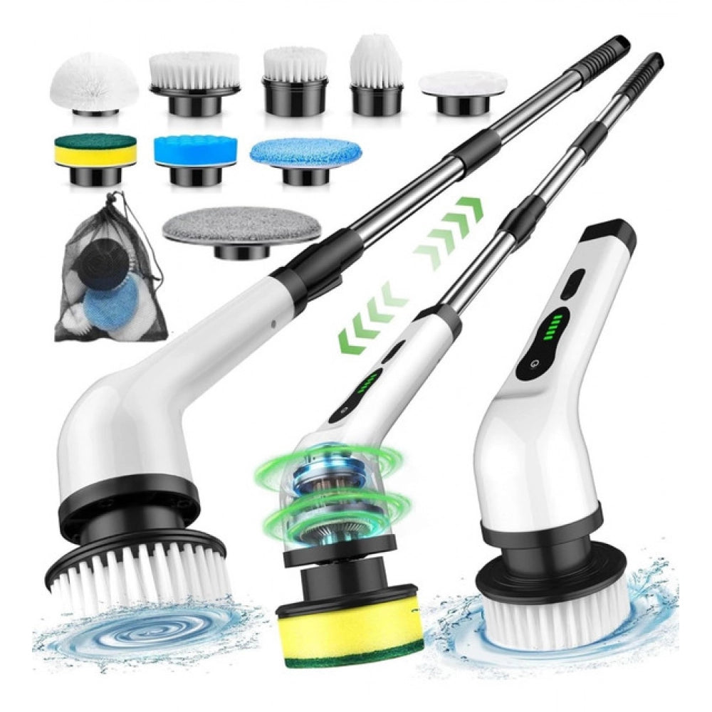 9-in-1 Cordless Electric Spin Scrubber with Extendable Handle (Multicolor)