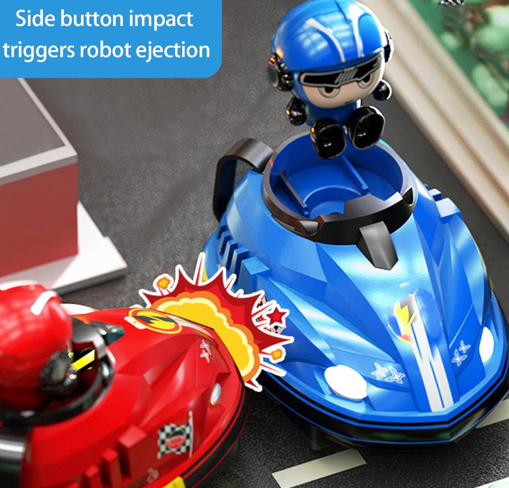 Set of 2 RC Bumper Cars with Ejectable Robots