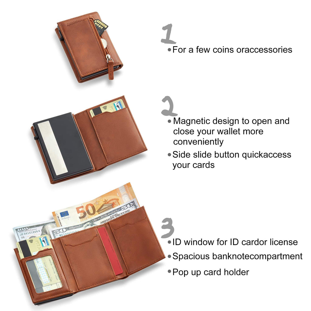 RFID Protection Slim Wallet With Credit Card Holder