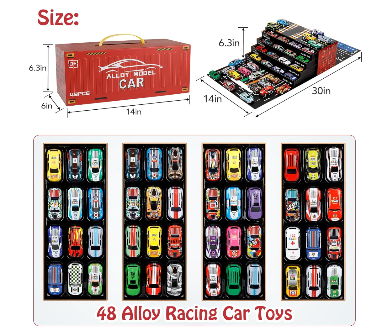 Pull Back Car Set Toy (48 pcs)